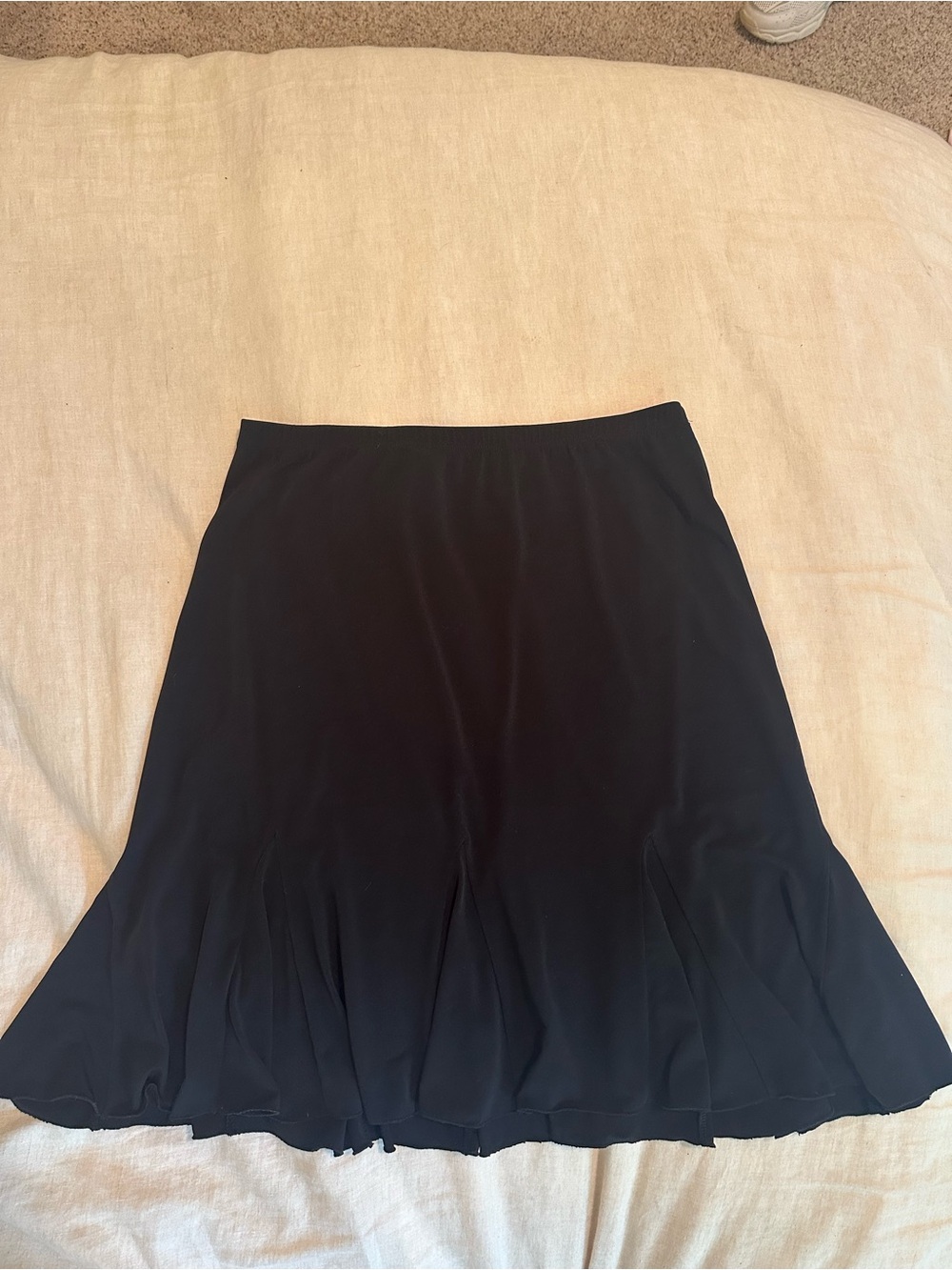 Y2K Briggs New York Black A-Line Flared Skirt